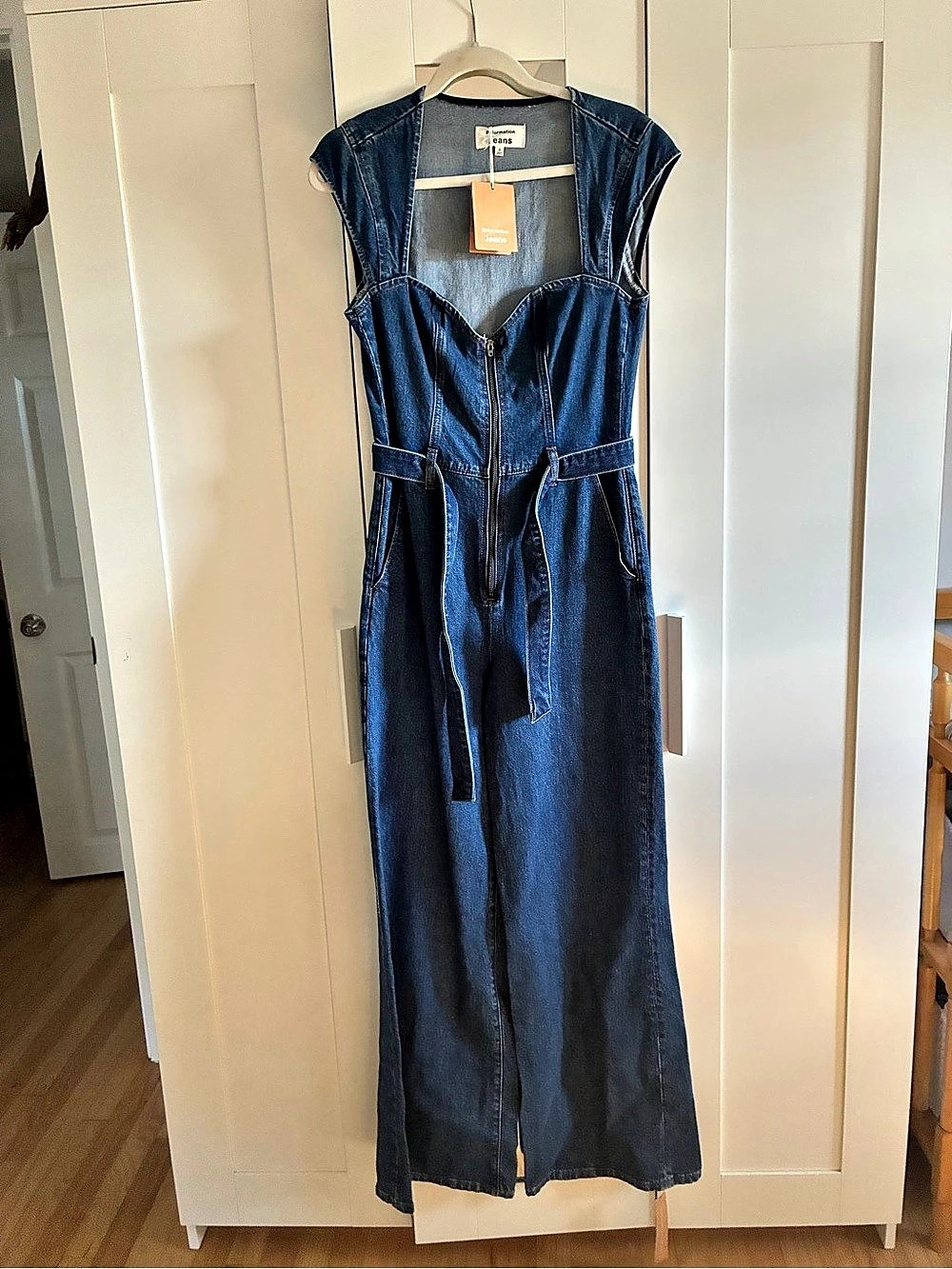 Reformation Kora Denim Jumpsuit in Blue